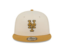 Load image into Gallery viewer, New York Mets New Era MLB 9FIFTY 950 Snapback Cap Hat Cream Crown Light Brown Visor Light Brown/Brown Logo (Color Pack)
