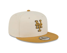 Load image into Gallery viewer, New York Mets New Era MLB 9FIFTY 950 Snapback Cap Hat Cream Crown Light Brown Visor Light Brown/Brown Logo (Color Pack)
