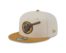 Load image into Gallery viewer, San Diego Padres New Era MLB 9FIFTY 950 Snapback Cap Hat Cream Crown Light Brown Visor Light Brown Swinging Friar Logo (Color Pack)
