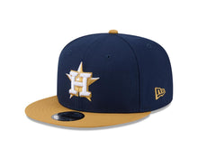 Load image into Gallery viewer, Houston Astros New Era MLB 9FIFTY 950 Snapback Cap Hat Navy Blue Crown Light Brown Visor White/Light Brown Logo
