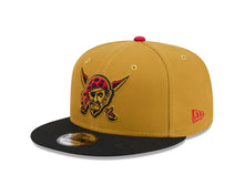 Load image into Gallery viewer, Pittsburgh Pirates New Era MLB 9FIFTY 950 Snapback Cap Hat Tan Crown Black Visor Tan/Black Face/Head Logo Gray UV (2026 City Connect)
