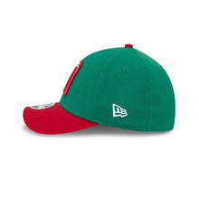 Load image into Gallery viewer, Mexico New Era WBC World Baseball Classic  39THIRTY 3930 Flexfit Cap Hat Green Crown Red Visor Team Color Logo Mexico Flag Side Patch 
