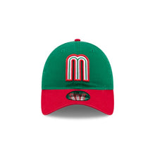 Load image into Gallery viewer, Mexico New Era WBC World Baseball Classic 9TWENTY 920 Adjustable Cap Hat Green Crown Red Visor Team Color Logo Mexico Flag Side Patch 
