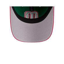Load image into Gallery viewer, Mexico New Era WBC World Baseball Classic 9TWENTY 920 Adjustable Cap Hat Green Crown Red Visor Team Color Logo Mexico Flag Side Patch
