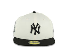 Load image into Gallery viewer, New York Yankees New Era MLB 59FIFTY 5950 Fitted Cap Hat Cream Crown Black Visor Black Logo 2024 World Series Side Patch Gray UV
