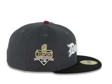 Load image into Gallery viewer, Los Angeles Dodgers New Era MLB 59FIFTY 5950 Fitted Cap Hat Dark Gray Crown Black Visor White/Gray Script Logo 2025 World Series Champions Side Patch
