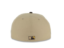 Load image into Gallery viewer, San Diego Padres New Era MLB 59FIFTY 5950 Fitted Cap Hat Khaki Crown Dark Brown Visor Team Color Mascot Logo 10 Years Petcopark Side Patch
