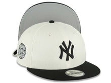 Load image into Gallery viewer, (Corduroy Crown) New York Yankees New Era MLB 9FIFTY 950 Snapback Cap Hat Cream Crown Black Visor Black Logo Aztec Calendar Side Patch Gray UV

