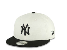 Load image into Gallery viewer, (Corduroy Crown) New York Yankees New Era MLB 9FIFTY 950 Snapback Cap Hat Cream Crown Black Visor Black Logo Aztec Calendar Side Patch Gray UV
