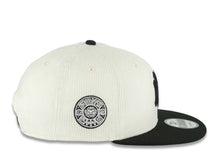 Load image into Gallery viewer, (Corduroy Crown) New York Yankees New Era MLB 9FIFTY 950 Snapback Cap Hat Cream Crown Black Visor Black Logo Aztec Calendar Side Patch Gray UV
