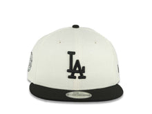 Load image into Gallery viewer, (Corduroy Crown) Los Angeles Dodgers New Era MLB 9FIFTY 950 Snapback Cap Hat Cream Crown Black Visor Black Logo Aztec Calendar Side Patch Gray UV

