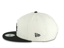Load image into Gallery viewer, (Corduroy Crown) Los Angeles Dodgers New Era MLB 9FIFTY 950 Snapback Cap Hat Cream Crown Black Visor Black Logo Aztec Calendar Side Patch Gray UV
