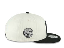 Load image into Gallery viewer, (Corduroy Crown) San Francisco Giants New Era MLB 9FIFTY 950 Snapback Cap Hat Cream Crown Black Visor Black Logo Aztec Calendar Side Patch Gray UV
