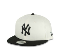 Load image into Gallery viewer, (Youth)New York Yankees New Era MLB 9FIFTY 950 Kid Snapback Cap Hat Cream Crown Black Visor Black Logo Aztec Calendar Side Patch Gray UV
