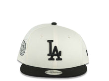 Load image into Gallery viewer, (Youth)Los Angeles Dodgers New Era MLB 9FIFTY 950 Kid Snapback Cap Hat Cream Crown Black Visor Black Logo Aztec Calendar Side Patch Gray UV
