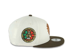 Load image into Gallery viewer, (Youth)Mexico Aztec New Era WBC World Baseball Classic 9FIFTY 950 Kid Snapback Cap Hat Cream Crown Brown Visor Brown Logo Aztec Calendar Side Patch
