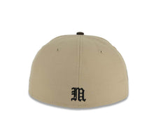 Load image into Gallery viewer, Mexico New Era 59FIFTY 5950 Fitted Cap Hat Khaki Crown Dark Brown Visor Team Color Skull Logo Aztec Calendar Side Patch Gray UV
