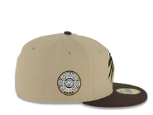 Load image into Gallery viewer, Mexico New Era 59FIFTY 5950 Fitted Cap Hat Khaki Crown Dark Brown Visor Team Color Skull Logo Aztec Calendar Side Patch Gray UV

