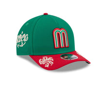 Load image into Gallery viewer, Mexico New Era 9FORTY 940 Adjustable M-Crown Cap Hat Green Crown Red Visor Team Color Logo Gray UV (Wordmark)
