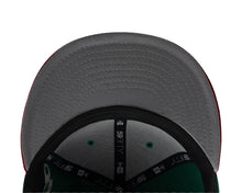 Load image into Gallery viewer, Mexico New Era 59FIFTY 5950 Fitted Cap Hat Green Crown Red Visor Team Color Logo Gray UV (Wordmark)
