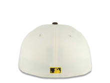 Load image into Gallery viewer, San Diego Padres New Era MLB 59FIFTY 5950 Fitted Cap Hat Cream Crown Dark Brown Visor Dark Brown/Yellow P Logo With Swinging Friar Gray UV
