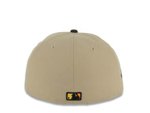 Load image into Gallery viewer, San Diego Padres New Era MLB 59FIFTY 5950 Fitted Cap Hat Khaki Crown Dark Brown Visor Orange/Brown Logo 2026 World Tour Mexico City Series Side Patch
