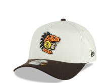 Load image into Gallery viewer, San Diego Padres New Era MLB 9FORTY 940 Adjustable A-Frame Cap Cream Crown Brown Visor Team Color Logo 2026 World Tour Mexico City Series Side Patch
