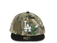 Load image into Gallery viewer, (Youth) Los Angeles Dodgers New Era MLB 9FIFTY 950 Snapback Cap Real Tree Camo Crown Black Visor Glow White/Black Logo 2025 Champions Side Patch

