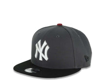 Load image into Gallery viewer, (Youth) New York Yankees New Era MLB 9FIFTY 950 Snapback Cap Hat Dark Gray Crown Black Visor Glow White/Black Logo 2024 World Series Side Patch
