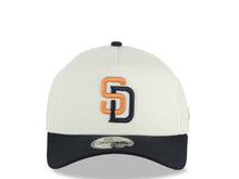 Load image into Gallery viewer, San Diego Padres New Era MLB 9FORTY 940 Adjustable A-Frame Cap Hat Cream Crown Navy Blue Visor Orange/Navy Blue Logo Gray UV (2026 City Connect)

