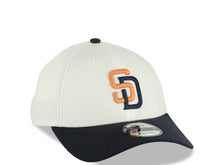 Load image into Gallery viewer, San Diego Padres New Era MLB 9FORTY 940 Adjustable Cap Hat Cream Crown Navy Blue Visor Orange/Navy Blue Logo Gray UV (2026 City Connect)
