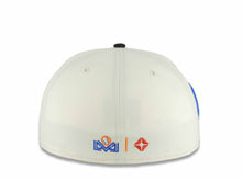 Load image into Gallery viewer, Yaquis de obregon New Era 59FIFTY 5950 Fitted Cap Hat Chrome White Crown Black Visor Orange/Black Head Logo Ciudad Obregon Side Patch Gray UV
