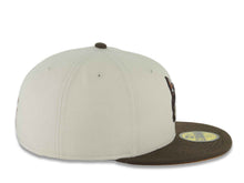 Load image into Gallery viewer, Yaquis de obregon New Era 59FIFTY 5950 Fitted Cap Hat Stone Crown Brown Visor Brown/Orange Head Logo Brown UV
