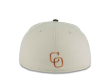 Load image into Gallery viewer, Yaquis de obregon New Era 59FIFTY 5950 Fitted Cap Hat Stone Crown Brown Visor Brown/Orange Head Logo Brown UV
