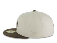 Load image into Gallery viewer, Yaquis de obregon New Era 59FIFTY 5950 Fitted Cap Hat Stone Crown Brown Visor Brown/Orange Head Logo Brown UV
