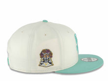 Load image into Gallery viewer, San Diego Padres New Era MLB 9FIFTY 950 Snapback Cap Hat Chrome White Crown Light Teal Visor Light Teal Logo La Catrina Side Patch Gray UV
