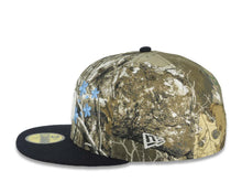Load image into Gallery viewer, San Diego Padres New Era MLB 59FIFTY 5950 Fitted Cap Hat Real Tree Edge Camo Crown Navy Blue Visor White Logo With Roses 40th Anniversary Side Patch
