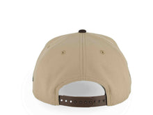 Load image into Gallery viewer, Mexico New Era 9FORTY 940 Adjustable A-Frame Cap Hat Khaki Crown Dark Brown Visor White/Black/Metallic Gold Skull Logo Aztec Calendar Side Patch 
