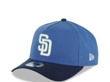 Load image into Gallery viewer, San Diego Padres New Era MLB 9FORTY 940 Adjustable A-Frame Cap Hat Dark Sky Blue Crown Navy Blue Visor White Logo Petcopark Side Patch Gray UV
