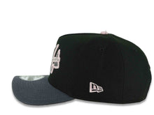 Load image into Gallery viewer, Atlanta Braves New Era MLB 9FORTY 940 Adjustable A-Frame Cap Hat Black Crown Dark Gray Visor Metallic Silver/Pink Axe Logo 40th Anniversary Side Patch
