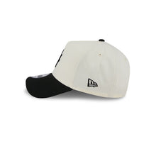 Load image into Gallery viewer, New York Mets New Era MLB 9FORTY 940 Adjustable A-Frame Cap Hat Chrome White Crown Black Visor Black Upside Down Logo 50th Anniversary Side Patch
