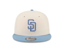 Load image into Gallery viewer, San Diego Padres New Era MLB 9FIFTY 950 Snapback Cap Hat Cream Crown Blue Visor Blue/White Logo Gray UV ( 2-Tone Color Pack)
