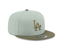 Load image into Gallery viewer, Los Angeles Dodgers New Era MLB 9FIFTY 950 Snapback Cap Hat Moss Green Crown Olive Green Visor Olive Green/White Logo Gray UV ( 2-Tone Color Pack)

