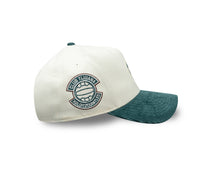 Load image into Gallery viewer, (Corduroy Visor) Xolos de Tijuana New Era Liga MX 9FORTY 940 Adjustable A-Frame Cap Cream Crown Teal Visor Teal/Maroon Logo Club Tijuana Side Patch
