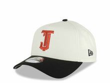 Load image into Gallery viewer, Toros de Tijuana New Era LMB 9FORTY 940 Adjustable A-Frame Cap Hat Chrome White Crown Black Visor Metallic Red Logo Desarollo Toros Side Patch Gray UV
