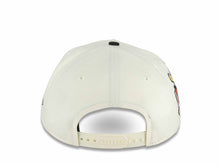 Load image into Gallery viewer, Toros de Tijuana New Era LMB 9FORTY 940 Adjustable A-Frame Cap Hat Chrome White Crown Black Visor Metallic Red Logo Desarollo Toros Side Patch Gray UV
