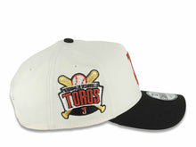 Load image into Gallery viewer, Toros de Tijuana New Era LMB 9FORTY 940 Adjustable A-Frame Cap Hat Chrome White Crown Black Visor Metallic Red Logo Desarollo Toros Side Patch Gray UV
