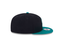 Load image into Gallery viewer, (Youth) Seattle Mariners New Era MLB 9FIFTY 950 Snapback Cap Hat Navy Blue Crown Teal Visor Team Color Logo Gray UV
