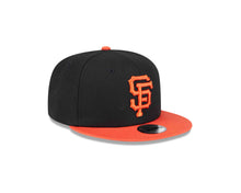 Load image into Gallery viewer, (Youth) San Francisco Giants New Era MLB 9FIFTY 950 Snapback Cap Hat Black Crown Orange Visor Orange Logo Gray UV
