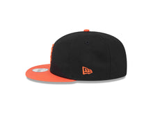 Load image into Gallery viewer, (Youth) San Francisco Giants New Era MLB 9FIFTY 950 Snapback Cap Hat Black Crown Orange Visor Orange Logo Gray UV
